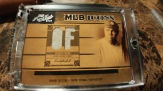 2005 Playoff Prime Cuts Babe Ruth Mlb Icons Yankees Jersey Card /50
