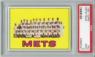 1967 Topps Mets Team 42 York Mets Psa 9