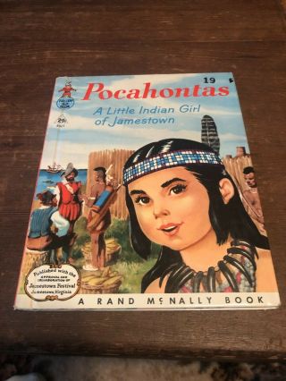 Pocahontas Jamestown Festival Edition 1961 Rand Mcnally Tip Top Elf Book Hc