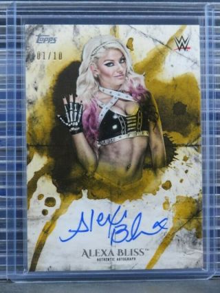 2018 Topps Wwe Undisputed Alexa Bliss Gold Auto Autograph 01/10 P48
