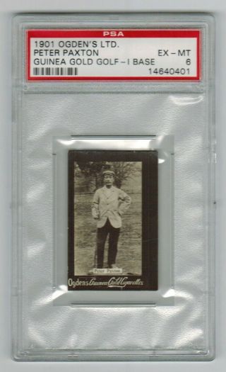 Psa 6 Peter Paxton 1901 Ogden Cigarette Card Guinea Gold Golf - I Base