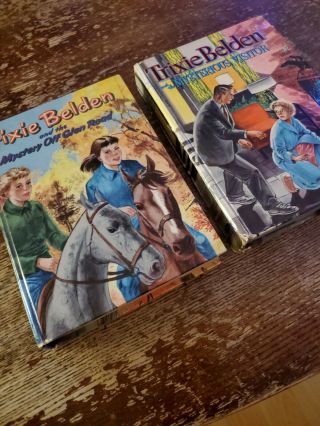 Two Trixie Belden Books.  Mystery Off Glen Road And Mysterious Visitor 