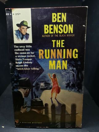 The Running Man: Ben Benson.  (suspense,  Violence & Murder).  1959 Paperback