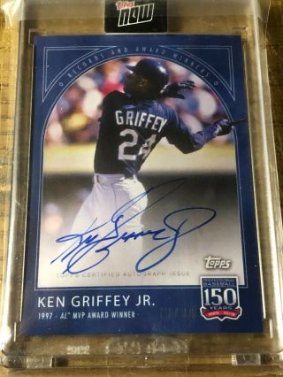 2019 Topps 150 Years 22a Ken Griffey Jr Autograph Auto Seattle Mariners 73/99