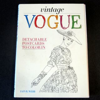 Vintage Vogue Detachable Postcards To Color In By Iain R.  Webb Pk 2016