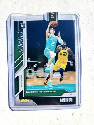 Lamelo Ball 2/5 First 30 Point Game 2020 Panini Instant Rookie Card