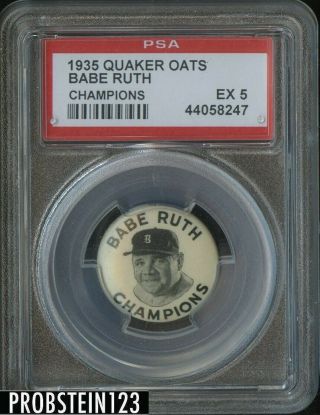 1935 Quaker Oats Champions Babe Ruth York Yankees Hof Psa 5 Ex