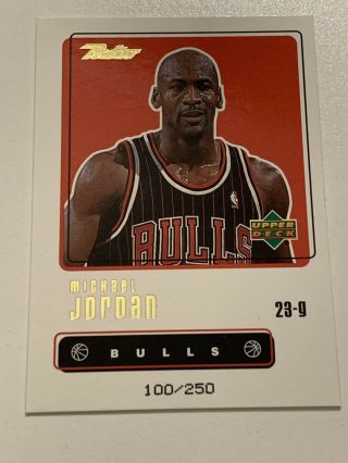 1999 - 00 Upper Deck Retro Michael Jordan Gold Parallel /250 Chicago Bulls