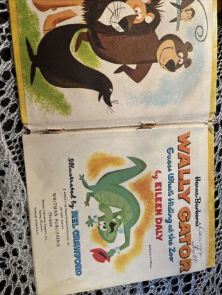 1963 Hanna Barbera Wally Gator Guess What ' s Hiding At the Zoo Hardcover 3