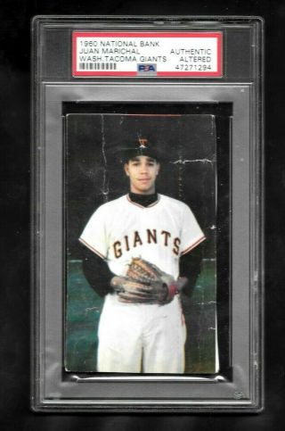 1960 National Bank - Juan Marichal - Psa - Tacoma Giants - 1 Of 3 In The World