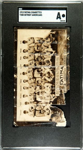 1913 T200 Fatima Detroit Americans Ty Cobb Sgc