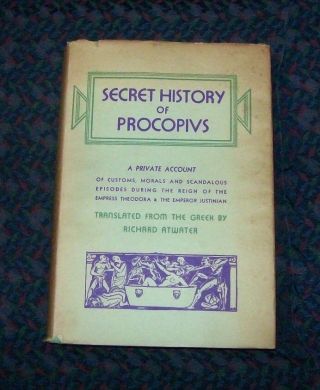 Secret History Of Procopivs - Trans.  By Richard Atwater 1934 Reissue Hardcover