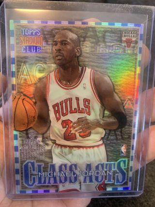 1996 - 97 Michael Jordan Stadium Club Class Acts Refractor Rare Chicago Bulls