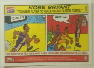 2003 - 04 Topps Bazooka Kobe Bryant Comic Strip Card 8