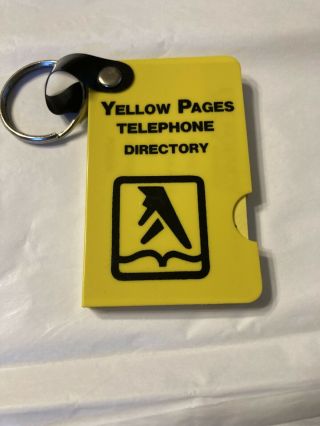 Vintage Yellow Pages Directory Address Book Keychain 1987 Chicago