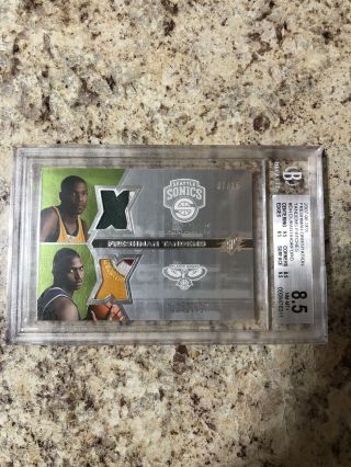 2007 - 08 Spx Kevin Durant & Al Horford Tandems Rookie Patch 7/15 Bgs 8.  5