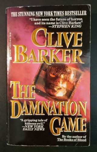 Clive Barker - The Damnation Game - Signed Book
