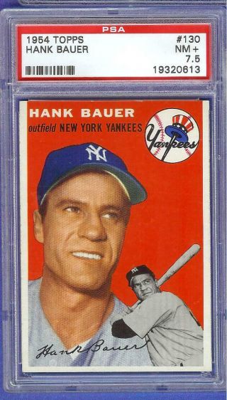 1954 Topps Set Break 130 Hank Bauer Psa 7.  5 (nm, )
