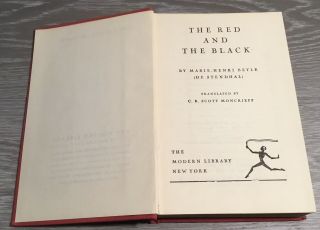 1953 Edition Hc Book The Red And The Black By Marie - Henri Beyle (de Stendhal)