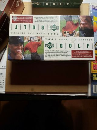 2001 Upper Deck Golf Rack Box,  Tiger Woods Sp Authentic Preview Rc