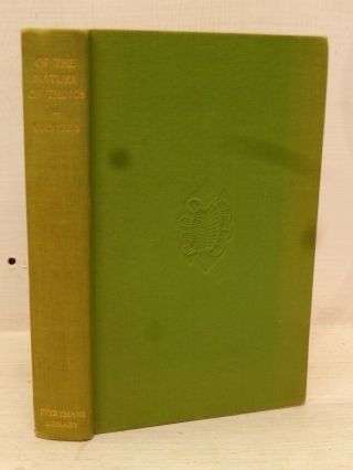 Lucretius: On The Nature Of Things.  1938 Everyman Library.  In English