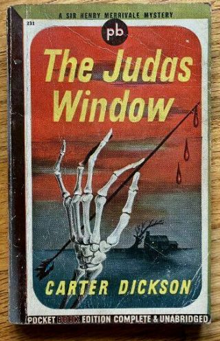 The Judas Window By Carter Dickson.  Pocket Book 231