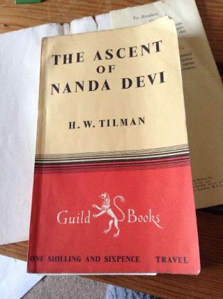 The Ascent Of Nanda Devi,  Paperback,  Guild Books,  1949