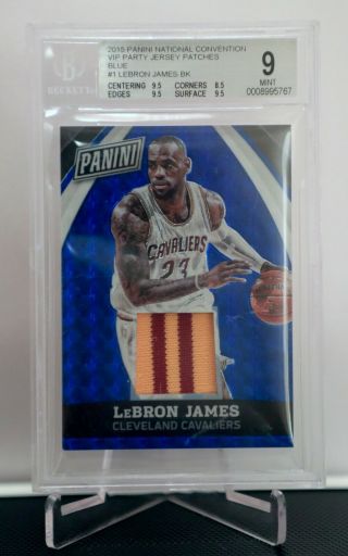 2015 Panini The National Vip Lebron James 17/25 Jersey Patch Bgs 9