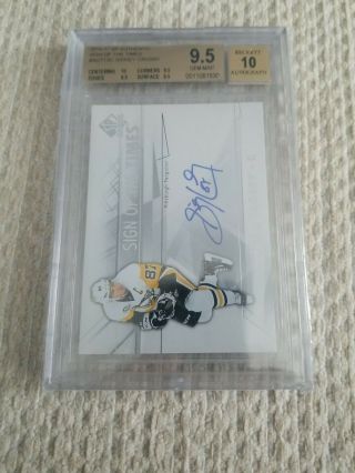 2016 - 17 Sidney Crosby Auto Sign Of The Times Bgs 9.  5 Gem