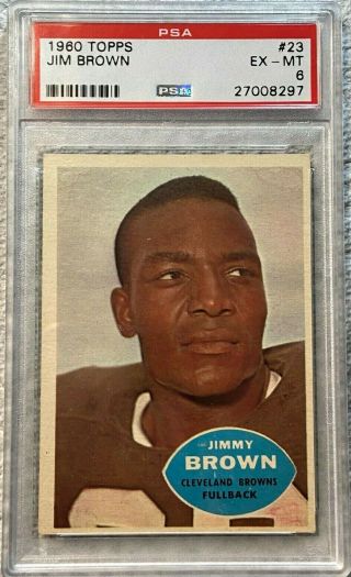 1960 Topps 23 Jim Brown Cleveland Browns Hof Psa 6