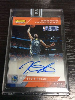2017 - 18 Panini Instant Nba Kevin Durant Orange 1/5 Auto Autograph Playoffs Game