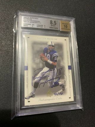 2000 Sp Authentic Buyback 76 Peyton Manning On - Card Auto 1/131