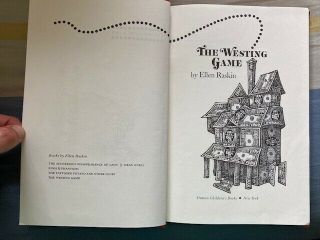 The Westing Game 1978 Ellen Raskin Possible Early First Edition? Highlighting