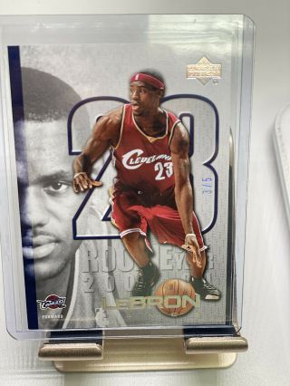 05 - 06 Upper Deck Ud Lebron James Lj7 Rookie Of The Year Silver 3/5 2005 Rare