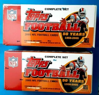 2005 Topps Football Set Factory Aaron Rodgers Rookie Rc 1 Set