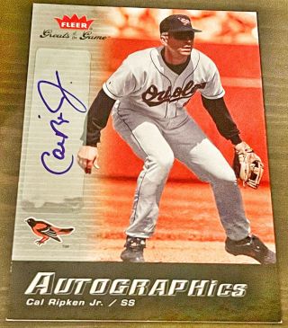 Rare 2006 Fleer Greats Of The Game Autographics Cal Ripken Auto Ssp Only 10