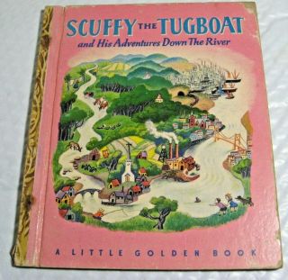 Little Golden Book Lgb 1946 Scuffy The Tugboat E Ed Crampton Gergely Illus
