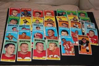 1964 Topps Football Cards - 35 Cards See Detail