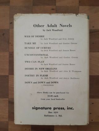 Nymph ' s Conquest by Jack Woodford & Graham Roberts HB DJ 1953 Signature Press 3