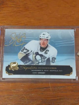 2014 - 15 The Cup Sidney Crosby Signature Renditions Gold Auto Gem