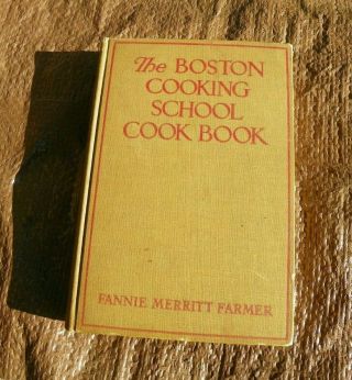 The Boston Cooking School Cook Book By Fannie Merritt Farmer,  1936,  Hc
