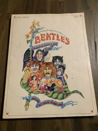 The Beatles Illustrated Lyrics Aldridge Book Dell First Edition 1972 Vintage