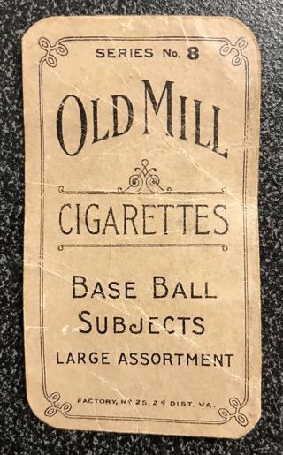 1910 T210 Shoeless Joe Jackson Rookie Card,  Old Mill,  ungraded 2