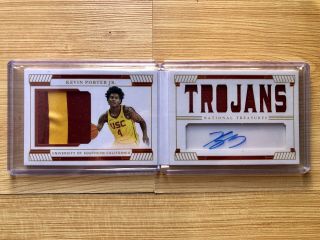 2019 - 20 Kevin Porter Jr.  National Treasures Rpa Booklet 23/25 Auto Patch Rc Usc