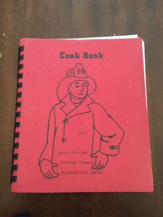 1979 Ladies Auxiliary Limestone Township Pa Volunteer Fire Company Cook Book