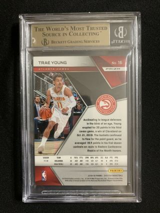 BGS 9.  5 Trae Young 2018 - 19 Panini Spectra SILVER RC PRIZM SP Rare Pop 4 Psa 10 ? 2