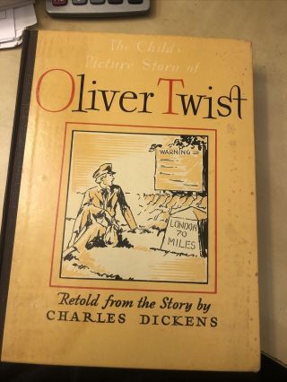 1935 The Story Of Oliver Twist,  Charles Dickens,  178 Illustrations,  Whitman,  Vg