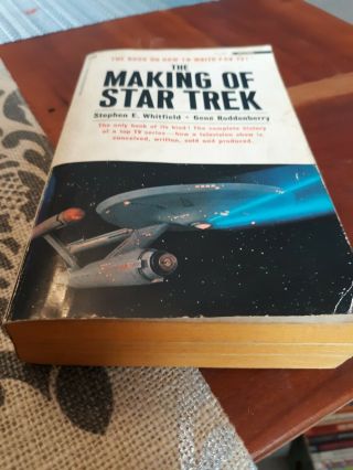 The Making Of Star Trek By Stephen E.  Whitfield Ballantine Pb Vintage 1973