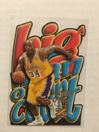 Shaquille O’neal 1996 - 97 Skybox Z - Force Big Men On Court 8 Insert Die Cut