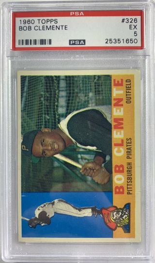 1960 Topps Baseball Roberto Bob Clemente 326 Psa 5 Pirates Hof